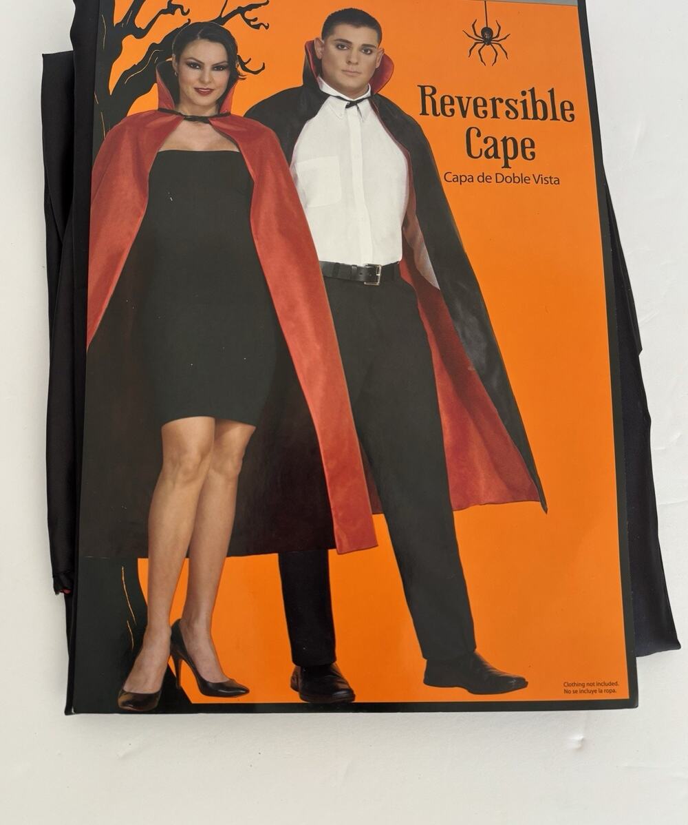 Adult Reversible Cape NEW , Red & Black